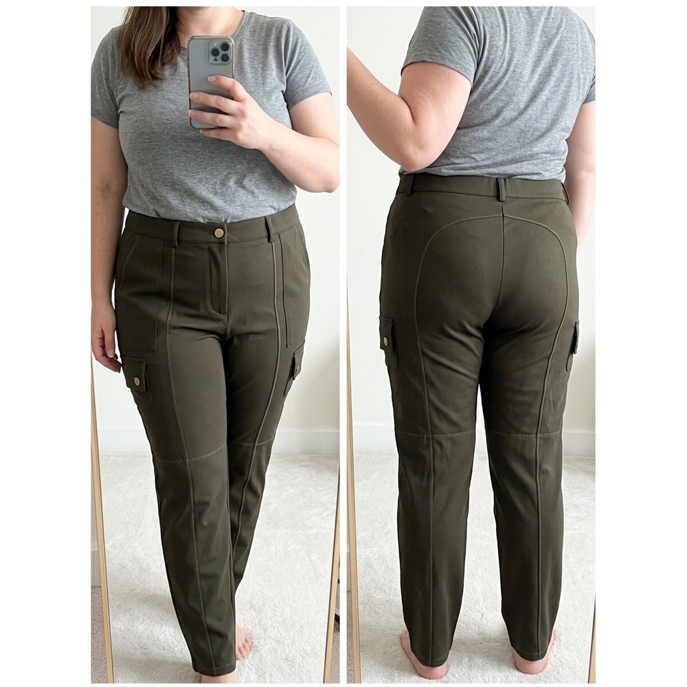 Halara High Waisted Cargo Pants Women Size XL Army Green Stretch Utility Pockets